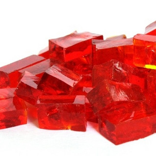 Smalti, Red, transparent, 50 g
