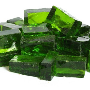 Smalti, Green, transparent, 50 g