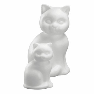 Styrox kissa, korkeus 14 cm