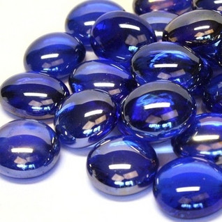Glass Gems, 100g, Blue Diamond, transparent