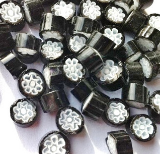 Millefiori, Black-White Flower, 20 g