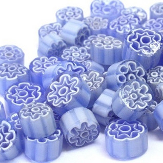 Millefiori, Light Blue Flowers, 50 g