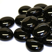 Glaspärlor, 500 g, Black Marble