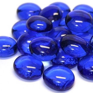 Glass Gems, 500g, Blue Crystal, transparent
