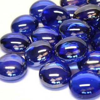 Glass Gems, 500g, Blue Diamond, transparent