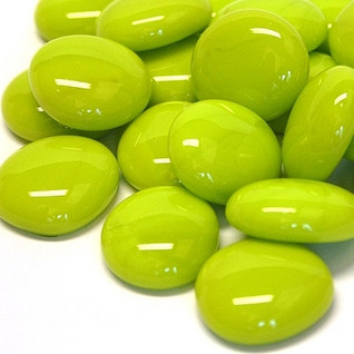 Glass Gems, 500g, Lime Marble