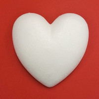 Styrofoam-heart, 30 cm, flat