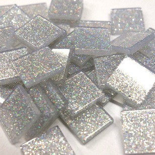 Akryylimosaiikki, Glitter Silver, 205 kpl / 50g