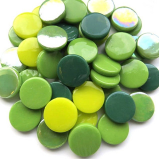 Penny-pärlor, Grön Mix, 50g