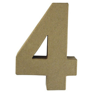 Papier-mâché number, 15x9,4x3 cm, 4