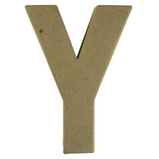Papier-mâché letter, 15x10,5x3 cm, Y
