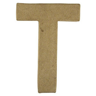 Papier-mâché letter, 15x10,5x3 cm, T