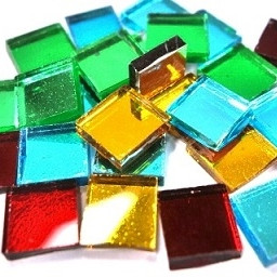 Mirror Mosaic, Multicolor Mix, 1x1 cm, 125 g