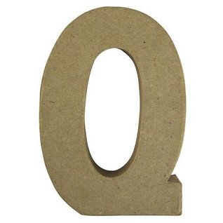 Papier-mâché letter, 15x10,5x3 cm, Q