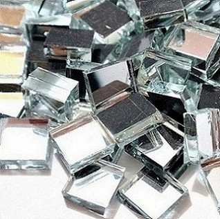 Mirror Mosaic, Silver, 1x1 cm, 500 g
