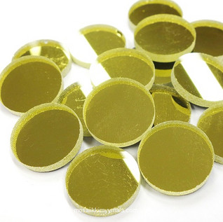 Mirror Mosaic, Gold, round, 20 mm, 500 g
