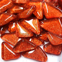 Soft Glass Glitter, Red triangle 100 g