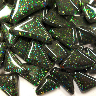 Soft Glass Glitter, Black 100 g