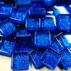 Mini Glitter, 1x1 cm, Blue 100 g