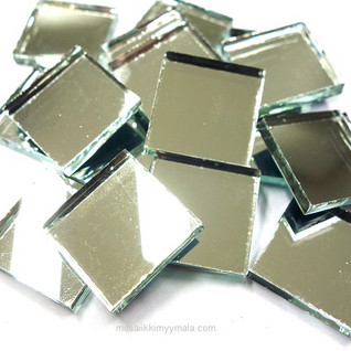 Mirror Mosaic, Silver, 2x2 cm, 500 g