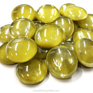 Glaspärlor, 500 g, Olive