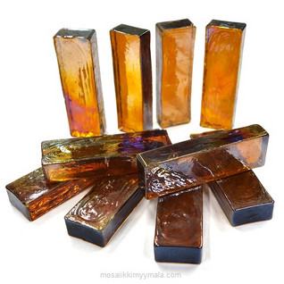Form Glass, Rectangle, Amber, 10 pcs