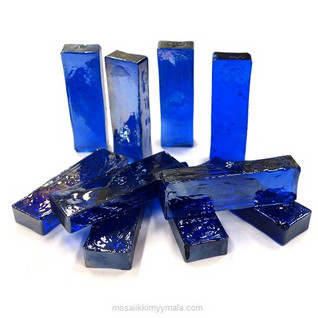 Form Glass, Rectangle, Royal Blue, 10 pcs