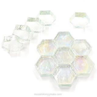 Form Glass, Hexagon, Clear, 12 pcs
