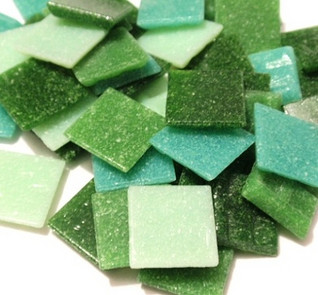 Joy Glass, Green Mix, 2x2 cm, 1 kg