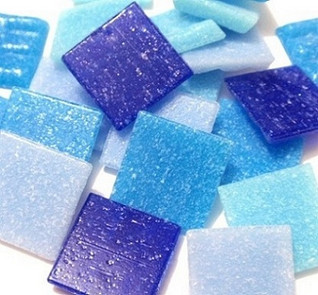 Joy Glass, Blue Mix, 2x2 cm, 1 kg