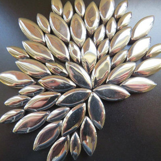 Ceramic leaves, Silver, 50 g