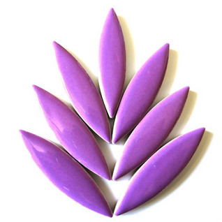 Ceramic ellipse, Pretty Purple, 4 pcs