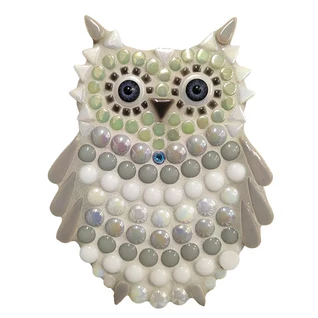 Baby Owl, White-Grey, 16 cm, DIY
