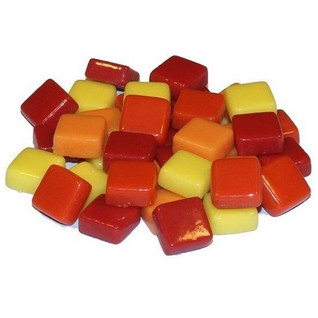 Fantasy Glas 10 mm, Yellow-Red Mix, 1 kg