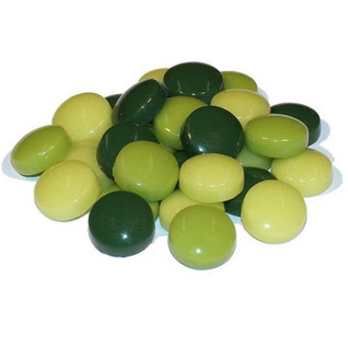 Fantasy Glass, Round 12 mm, Green Mix, 1 kg
