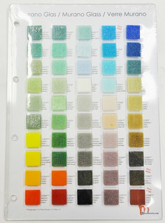 Sample board, Mosaikstein, Murano Glass