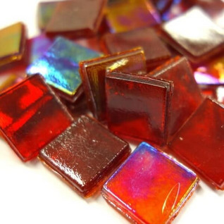 Ice Glass, transparent, Red 200g