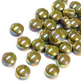 Mini Gems, Pearlised, Light Olive, 50g