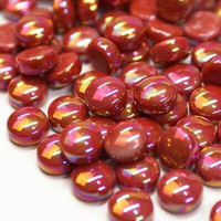 Mini Gems, Pearlised, Blood Red, 50g