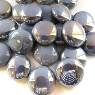 Glass Gems, 100g, Grey Opalescent