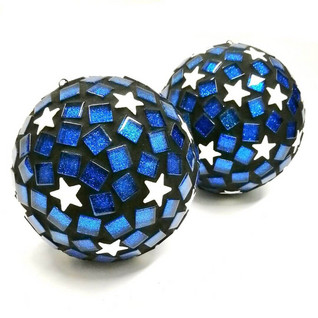 Mosaic Balls, Stars, 2 pcs, DIY