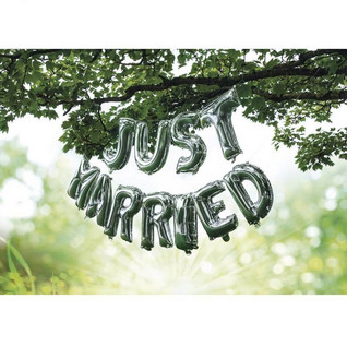 Foil balloon, JUST MARRIED