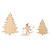 Wooden decoration, Skier + Spruce, 5-10cm