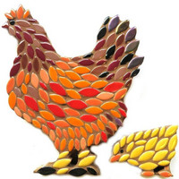 Mosaik påskkycklingar, DIY