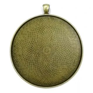 Pendant base, round, 61 mm, c. bronze