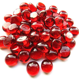 Mini Nuggets, Red Crystal, 50 g, transparent