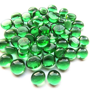 Mini Nuggets, Green Crystal, 50 g, transparent