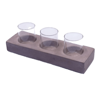 Set of 3 Tealight,  24x8x4 cm