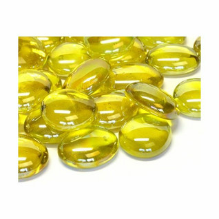 Lasihelmet, 100 g, Yellow Crystal, läpikuultava
