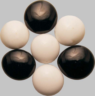 Lasihelmet, 100 g, Black & White opaque